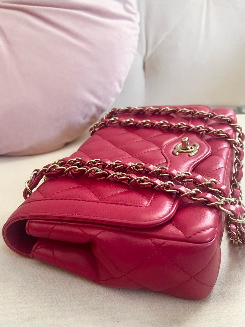 Chanel Quilted Lambskin Hot Pink/ Fuchsia GHW - Picture 2 of 7